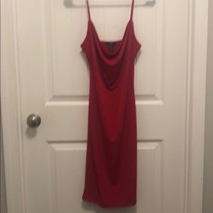 Red spaghetti strap dress